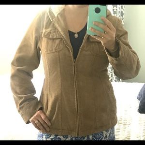 Sonoma ladies coat jacket brown corduroy small